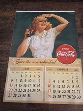WW2 WWII 1941 Coca-Cola Calendar Sheet 