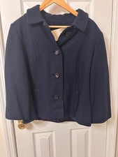 Bergdorf Goodman Vintage Union Made 1960s Jackie O style Navy Coat Good Cond picture
