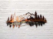 Mountain Reflections Metal Wall Art 36