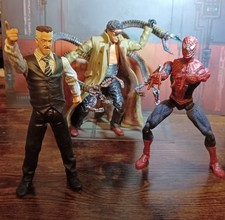Hasbro 2003/2002  Spiderman/Spiderman-2 lot of three figures Spidey, Doc Ock, JJ picture