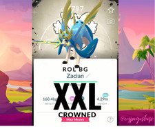 ✨ Shiny XXL Crowned Zacian Pokemon GO Road of Legends ROL Background L40 ✨ picture
