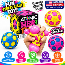NeeDoh Atomic Squishy Stress Relief Ball Fidget Toy Sensory Pink Box Gift picture