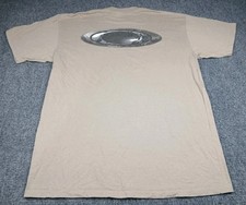 Vintage Oakley Software Tan Big Logo T Shirt Mens Size XL 90's Y2K Techwear picture