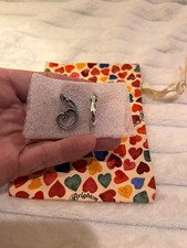Brighton Silver Tone Heart Scroll Dangle Drop Earrings Butterfly Back No Stone picture