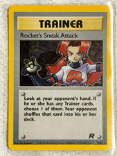 Rocket’s Sneak Attack 16/82 Team Rocket 2000 Holo Rare WOTC Pokémon Card picture