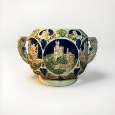 Vintage Gerz German Castle Stoneware Punch Bowl Tureen 3L Bottom Mark 3309 picture