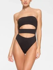 Skims Strapless Black Cutout Monokini picture