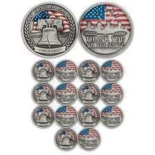 New Best 16Pcs Military Tribute Challenge Coin-A Salute to Veterans Remembering picture