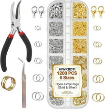 1200 Pcs Jump Rings for Jewelry Making Supplies, Necklace Repair Kit with Open/C picture