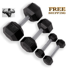 TRX Hex Rubber Dumbbell 15 Pound Dumbbell GREAT VALUE SOLD  BY EACH picture