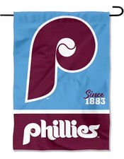 MLB Philadelphia Phillies Retro Style Double Sided Premium Yard Flag picture