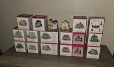 Vtg Liberty Falls Collection Lot of 16 Miniature Village Houses. picture