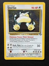 Snorlax 11/64 Holo Rare Vintage Pokemon Card 1999 Jungle Set Unlimited LP picture