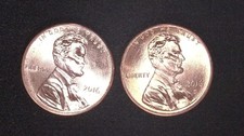 2016-P&D Lincoln Shield Cent (2) Penny Set - BRILLIANT UNCIRCULATED (BU) picture