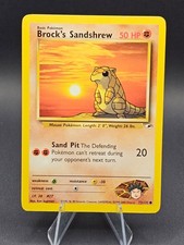 Pokémon TCG Vintage 2000 Brock's Sandshrew Common Gym Heroes Set #72 LP picture