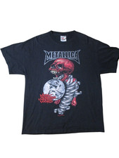 Vintage 2004 Metallica Madly in Anger Tour T-Shirt Pushead Skeleton Graphic L picture