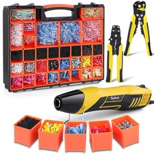 Heat Shrink Wire Connectors Kit with 350W Heat Gun, Wire Stripper & Crimper picture