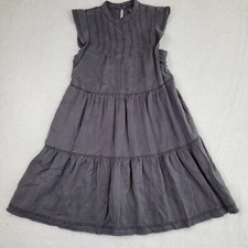Anthropologie Women's Size XS Washed Gray Jenee Tiered Tunic Dress picture
