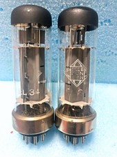 Telefunken EL34/6CA7 Metal Base Top Black Coated OO getter, tested NOS picture