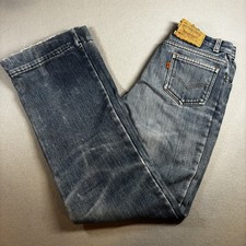 Vintage 80s Levis Red Fleece Lined Jeans Orange Tab 28x28 distressed  picture