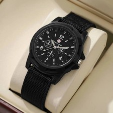 MILITARY Mens Outdoor Sport Army Quartz Analog Wrist Watch Nylon Band picture