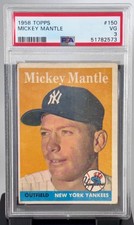 1958 Topps - Mickey Mantle #150 PSA 3 - Great Eye Appeal, Color and Centering picture
