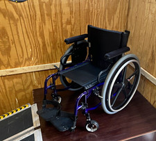 TiLite Aero X Manual Wheelchair Detachable Footrests Padded Armrests Purple picture