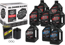 MAXIMA RACING OIL Fits M8 Synthetic 20W-50 Oil Change Kit - Black Filter picture