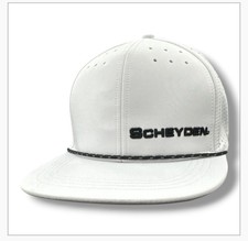 Scheyden Precision Eyewear Performance Golf Hat Rope Cap White Flat Brim picture
