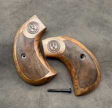 Ruger Wrangler Birdshead Walnut Wood Grips Checkered w/Screw - Checkered picture