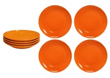 Premium Melamine Dinnerware Set, 4-Piece Plate Set, Orange, 9.8 Inches picture