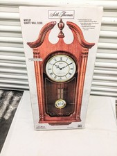  SPLIT PEDIMENT OAK WALL CLOCK 