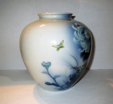 Large Signed Antique Chinese BLUE & WHITE GLAZE - PORCELAIN VASE Japanese picture