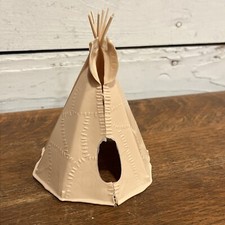Vintage Marx Fort Apache Stockade #3675 Series 5000 Tan Indian Teepee Sealed New picture
