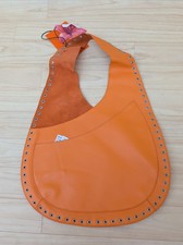 Siedres x Mango Women Medium Laser-Cut Orange Bolso Leather Studded Sling Purse picture