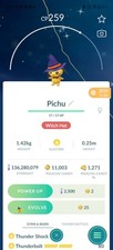 Pokmon Go - Ultra Rare | Baby | Shiny Witch Hat Pichu | Trade Go picture