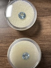2pc Natural Aquamarine Loose Gemstones Round Brilliant Cut 1.64ct Each T9028 picture