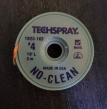 (5) TECHSPRAY 1823-10F 2 No-Clean Blue #4 Braid - AS picture