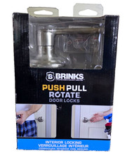 BRINKS 23031-119 PUSH PULL ROTATE Interior Locking Harper Privacy Lever Satin picture