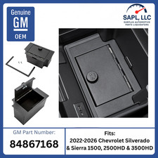 OEM 2022-2026 Silverado Sierra Center Console Lockable Storage Box/Safe 84867168 picture