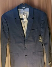 Men's Express Blazer, 36R, Extra Slim Stretch, Navy Blue, NWT, Fast Shipping picture
