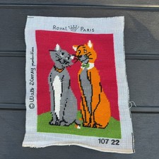 Vintage Needlepoint Royal Paris Walt Disney The Aristocrats 10722 Completed Cats picture