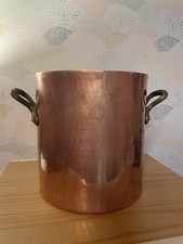 Mauviel Copper Stockpot 9.5” tall 9.75” wide Double Handle Round Made in France picture