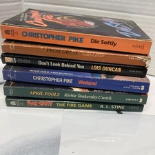 Lot of 6 Vintage Horror Paperbacks 90s RL Stine Pike Duncan Westall Hoh Kehret picture