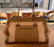 Chloe Little Alice Hand Bag Leather 2way Brown Gold picture