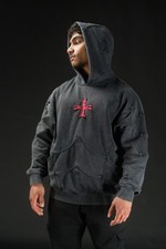 Saint Keizen Christianity X Gym Men's Crusader Armor HoodieGrey Size SX NWT picture