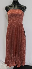 Lulus Women's Perfectly Stunning Jacquard Strapless Dress LB3 Rusty Rose Small picture