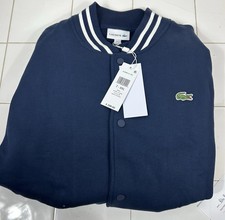 Lacoste Varsity Jacket  with Embroidered Logo Navy Blue Size: 7-XXL  NEW w TAGS picture