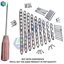 Locking Small 3.5mm Plates 4 to 12 Holes for 3.5mm LCP screw (82 Pcs ) SS 316L picture