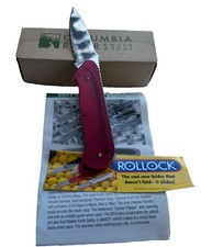 CRKT 5212R Rollock Red Sliding Knife NOS Box Papers Vintage 2002 Taiwan picture